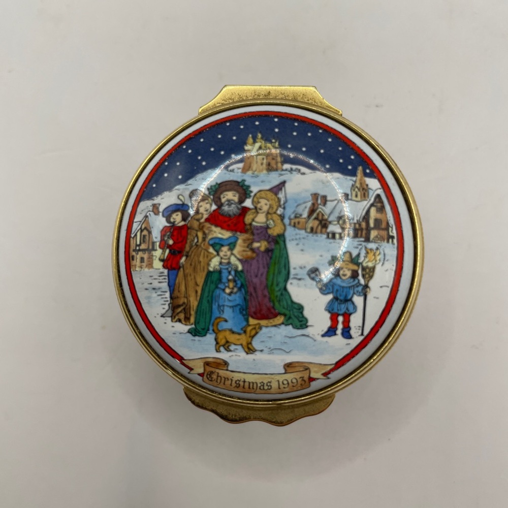 Christmas 1993 Decorative Trinket Box